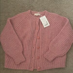 Sezane Emile Cardigan mottled pink